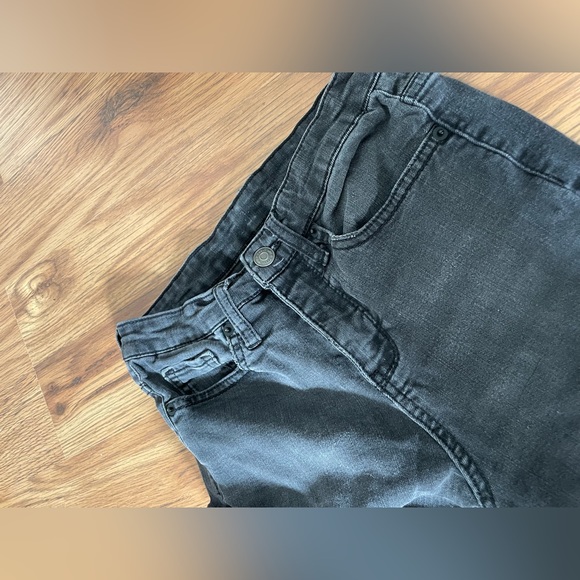 WOMENS PETITE DISTRESSED BLACK SKINNY JEANS 00 ARTIST PANTS WORK PANTS 🍀 2 - Picture 5 of 7